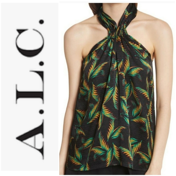 A.L.C. Tops - A.L.C. Leda Palm Print Jacquard top